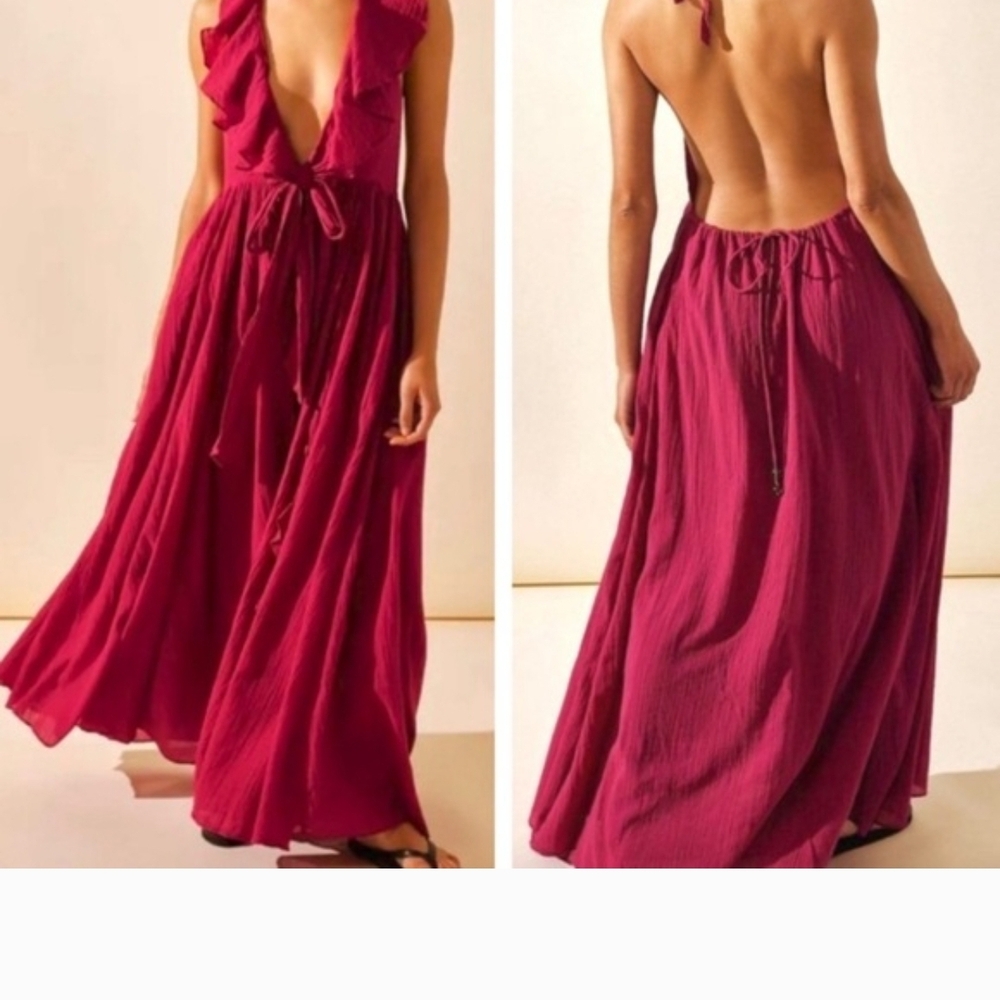 Free People Conchita Backless Maxi Dress
